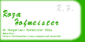 roza hofmeister business card